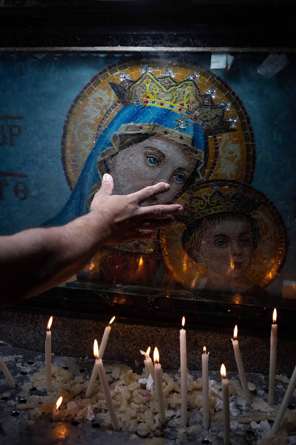 Worshipper at the Church of the Blessed Virgin Mary, Mostorod