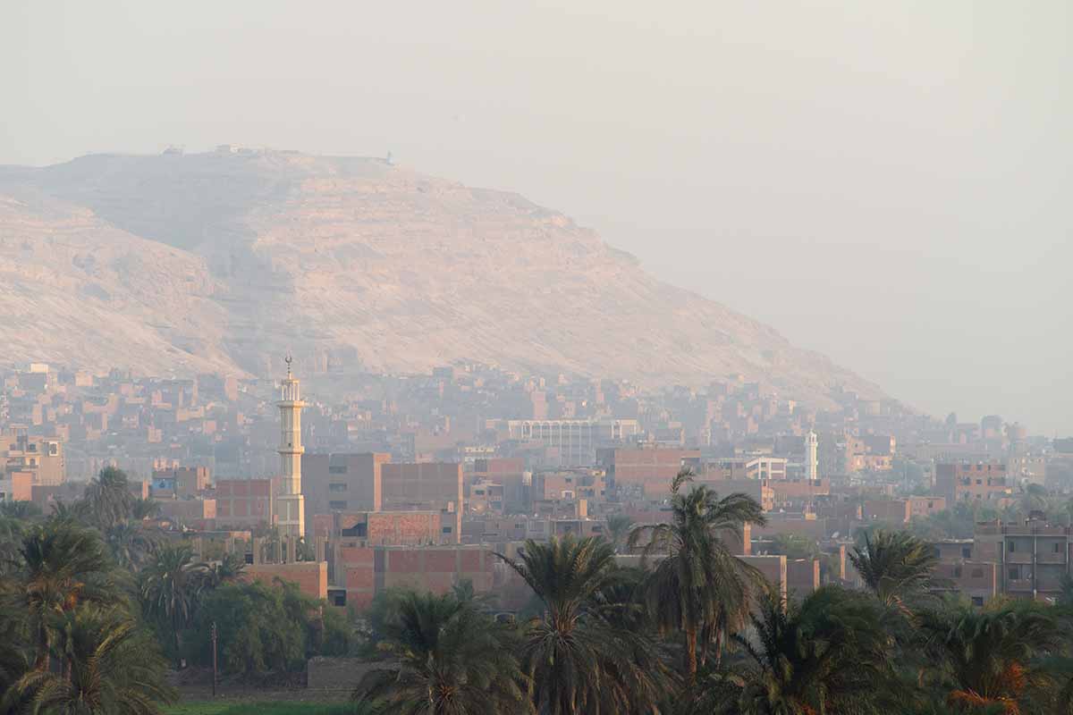 Asyut, viewed from the base of Durunka's Monastery complex