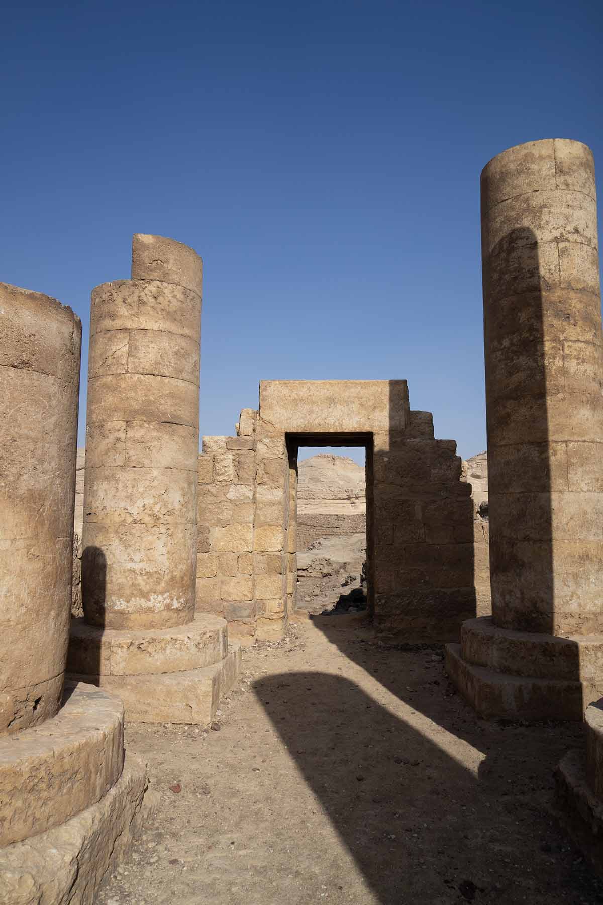 Hypostyle hall ruins at Akoris, near Minya