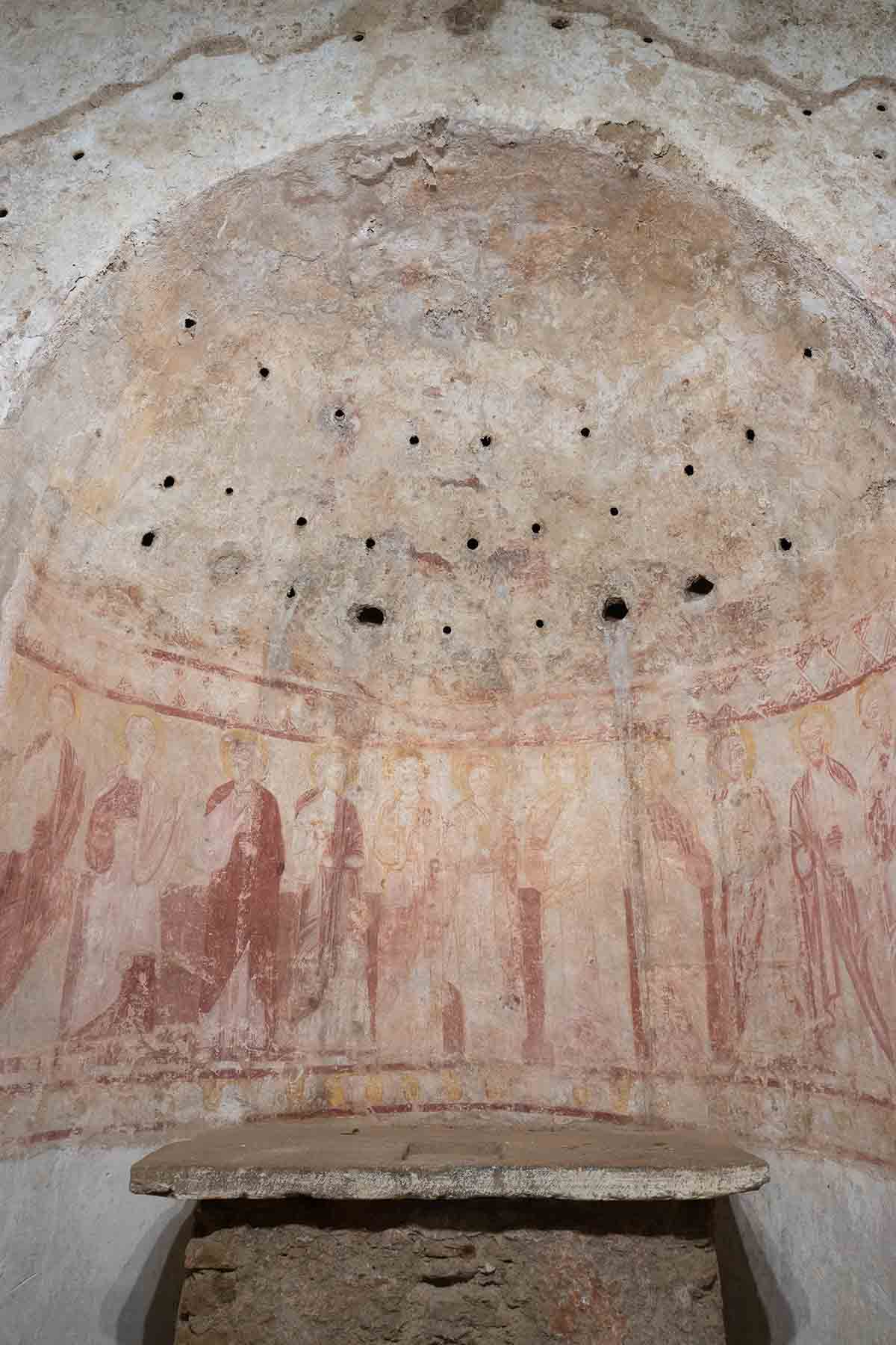 9th-century frescoes of the Chiesa di Sotterra, Calabria